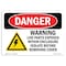 Signmission Safety Sign, OSHA Danger, 7" Height, Aluminum, Warning Live Parts Exposed Within, Landscape OS-DS-A-710-L-2209 - alternate 1